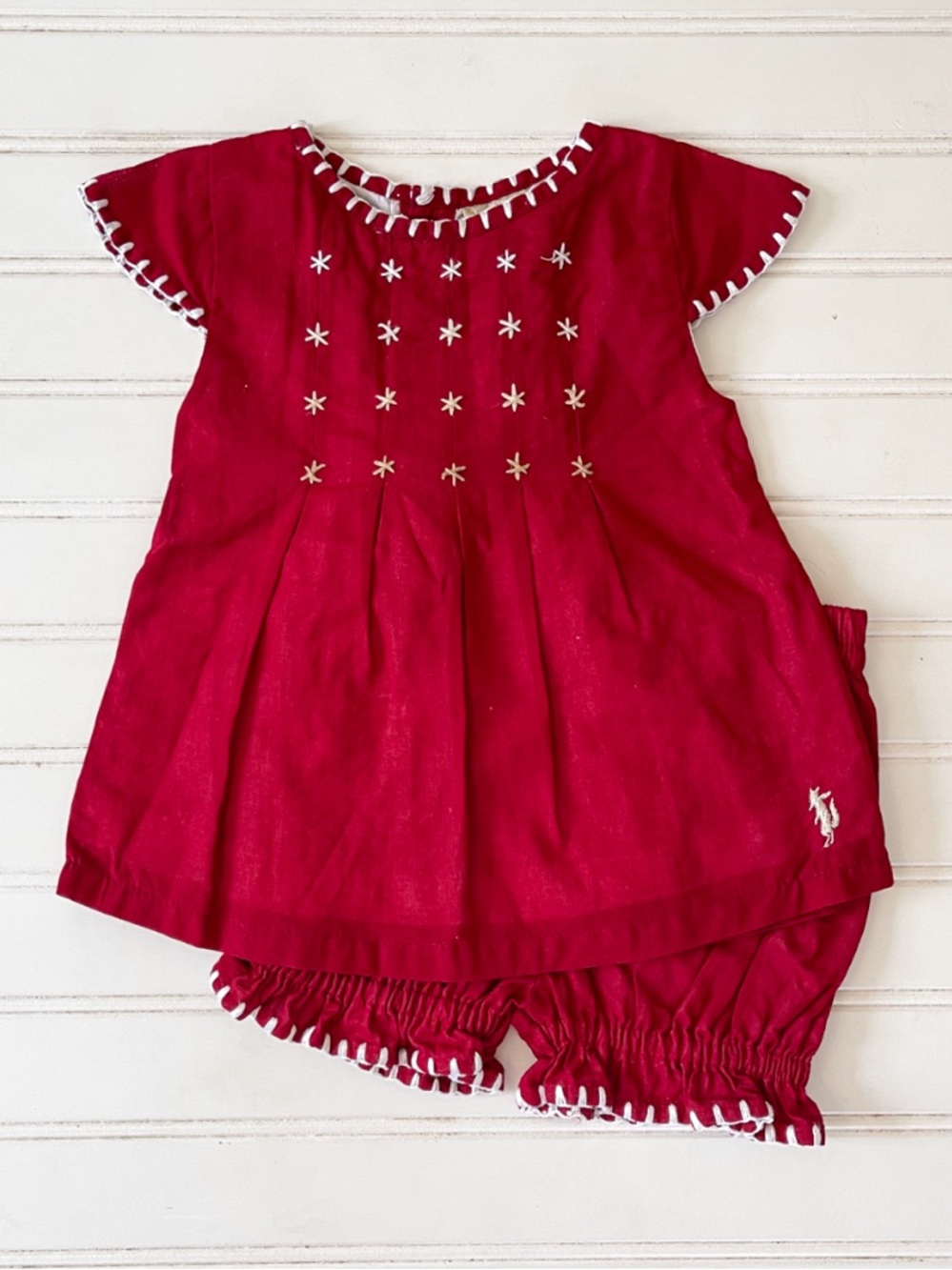 WELL DRESSED WOLF NWOT Heirloom Hand Embroidered Dress & Bloomer Set